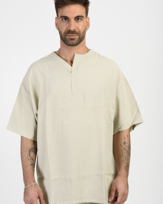 Men's linen blouse COTTON4ALL Ecru 24-943