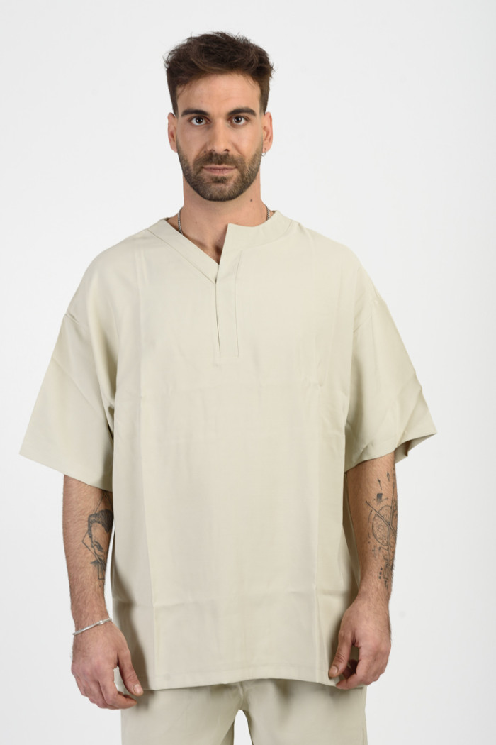 Men's linen blouse COTTON4ALL Ecru 24-943