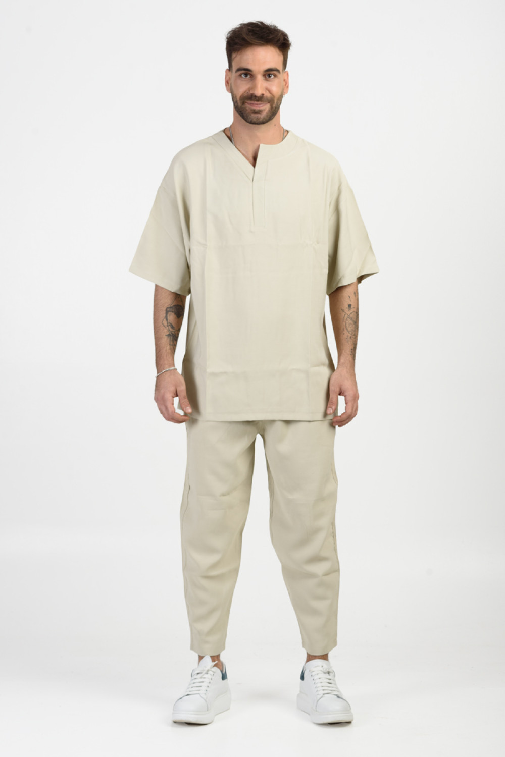Men's linen blouse COTTON4ALL Ecru 24-943