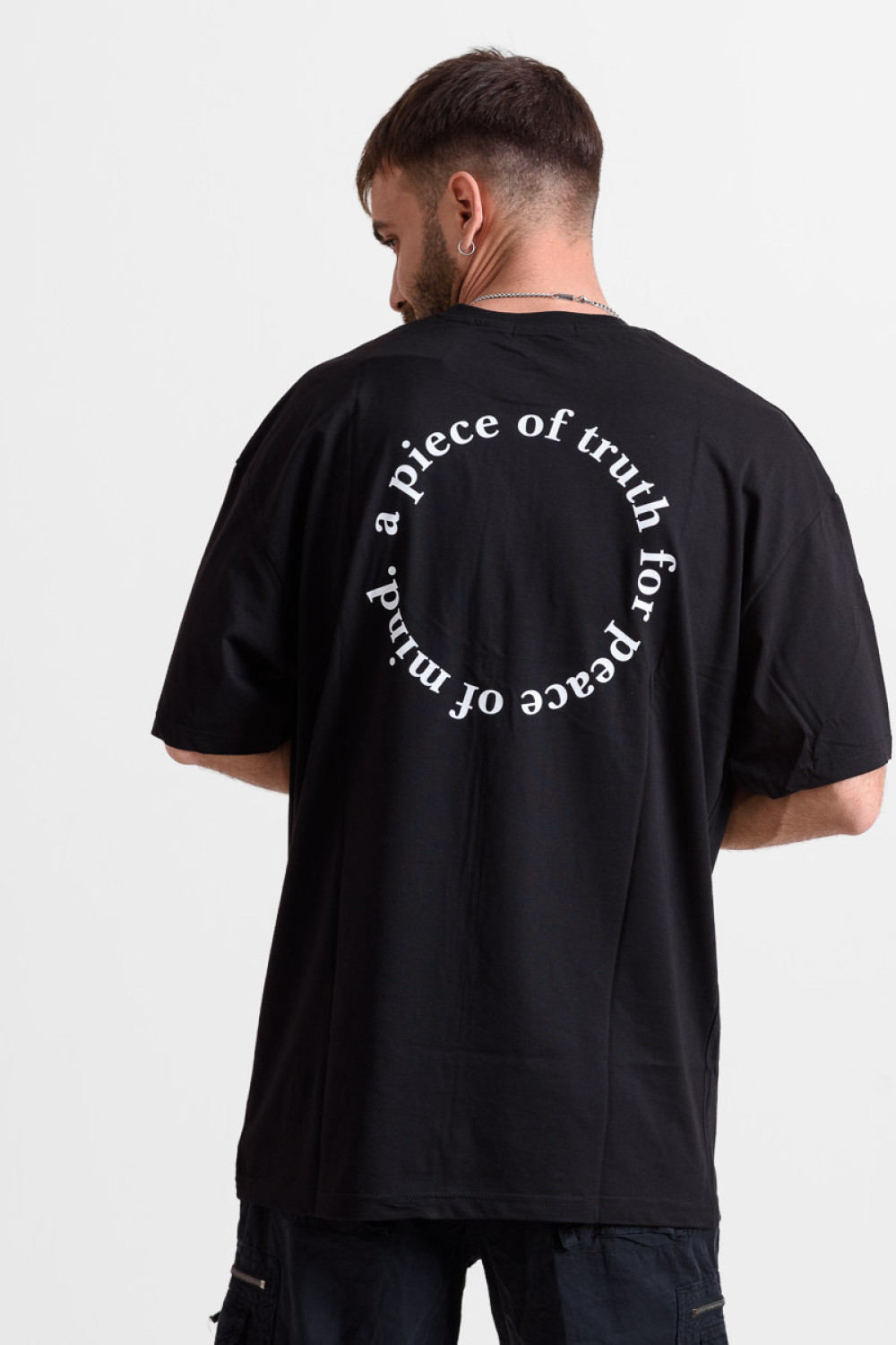 OVERSIZE Men's T-shirt TRUTH 25-237 BLACK