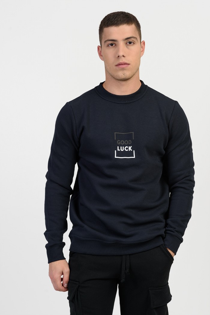 Sweatshirt COTTON4ALL GOOD LUCK 25-103 NAVY