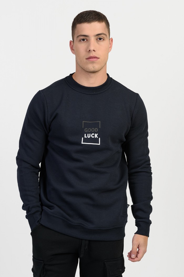 Sweatshirt COTTON4ALL GOOD LUCK 25-103 NAVY