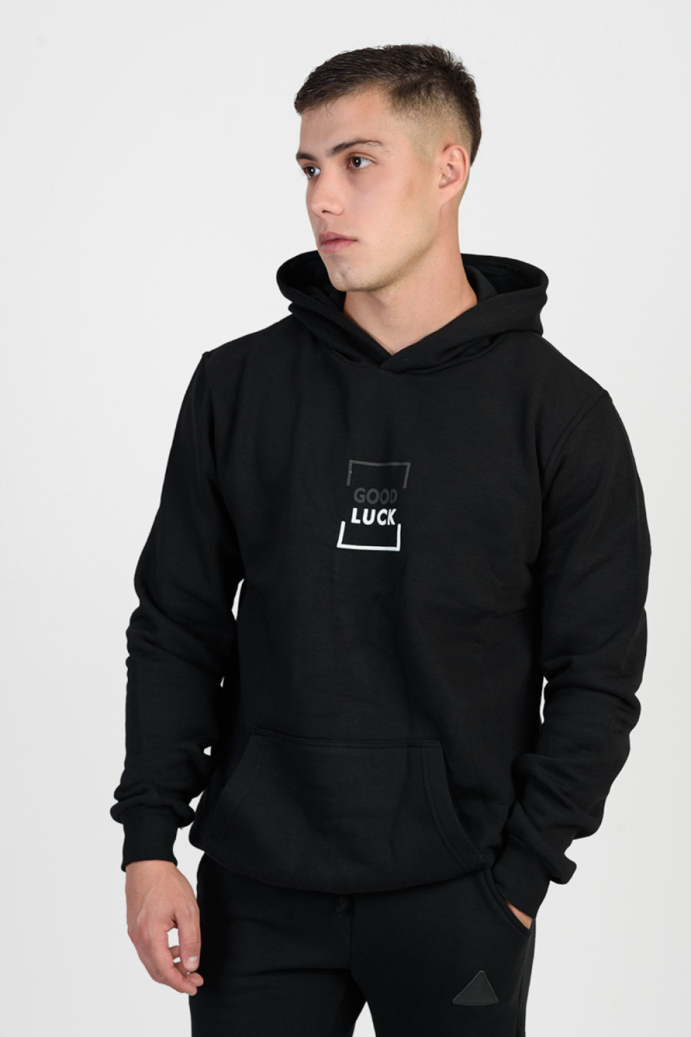 Sweatshirt COTTON4ALL GOOD LUCK 25-123 Black