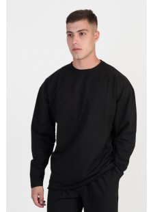 Men's monochrome blouse COTTON4ALL 25-158 BLACK Men's monochrome blouse COTTON4ALL 25-158 BLACK