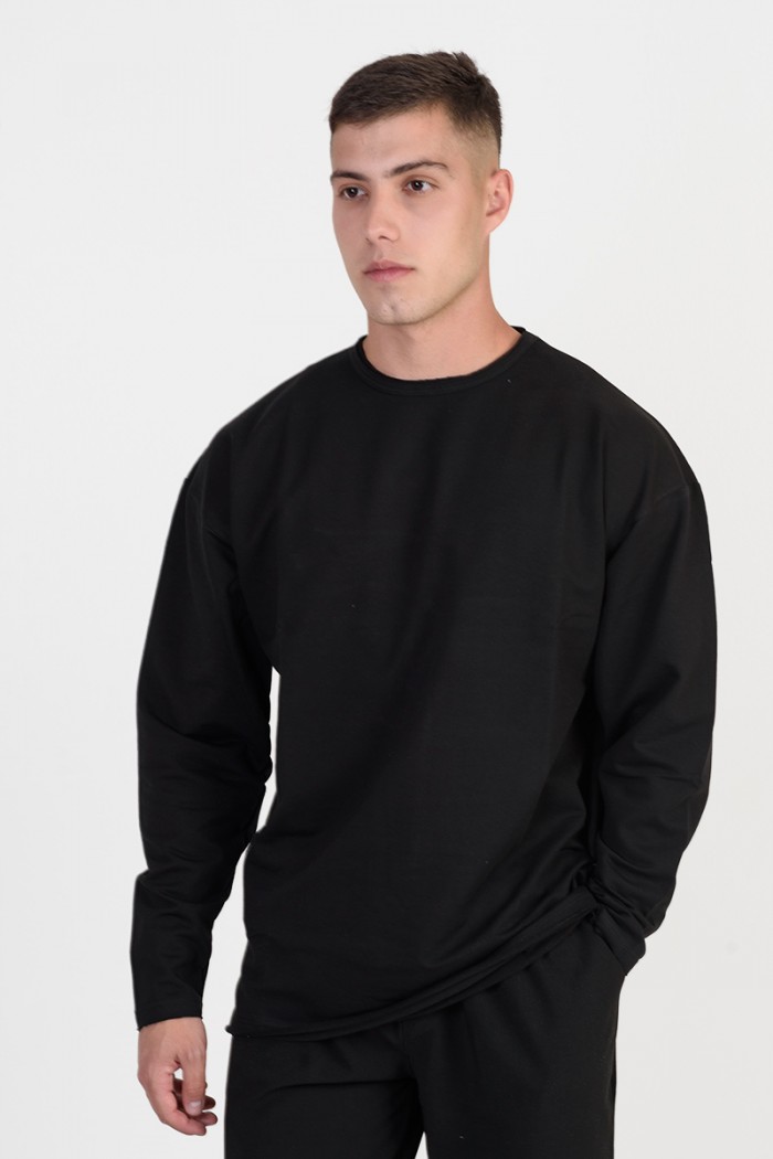 Monochrome Herrenbluse COTTON4ALL 25-158 BLACK