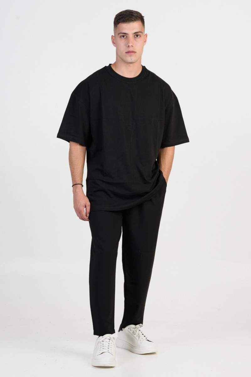 Men's woven trousers COTTON4ALL 25-159/25-250 BLACK