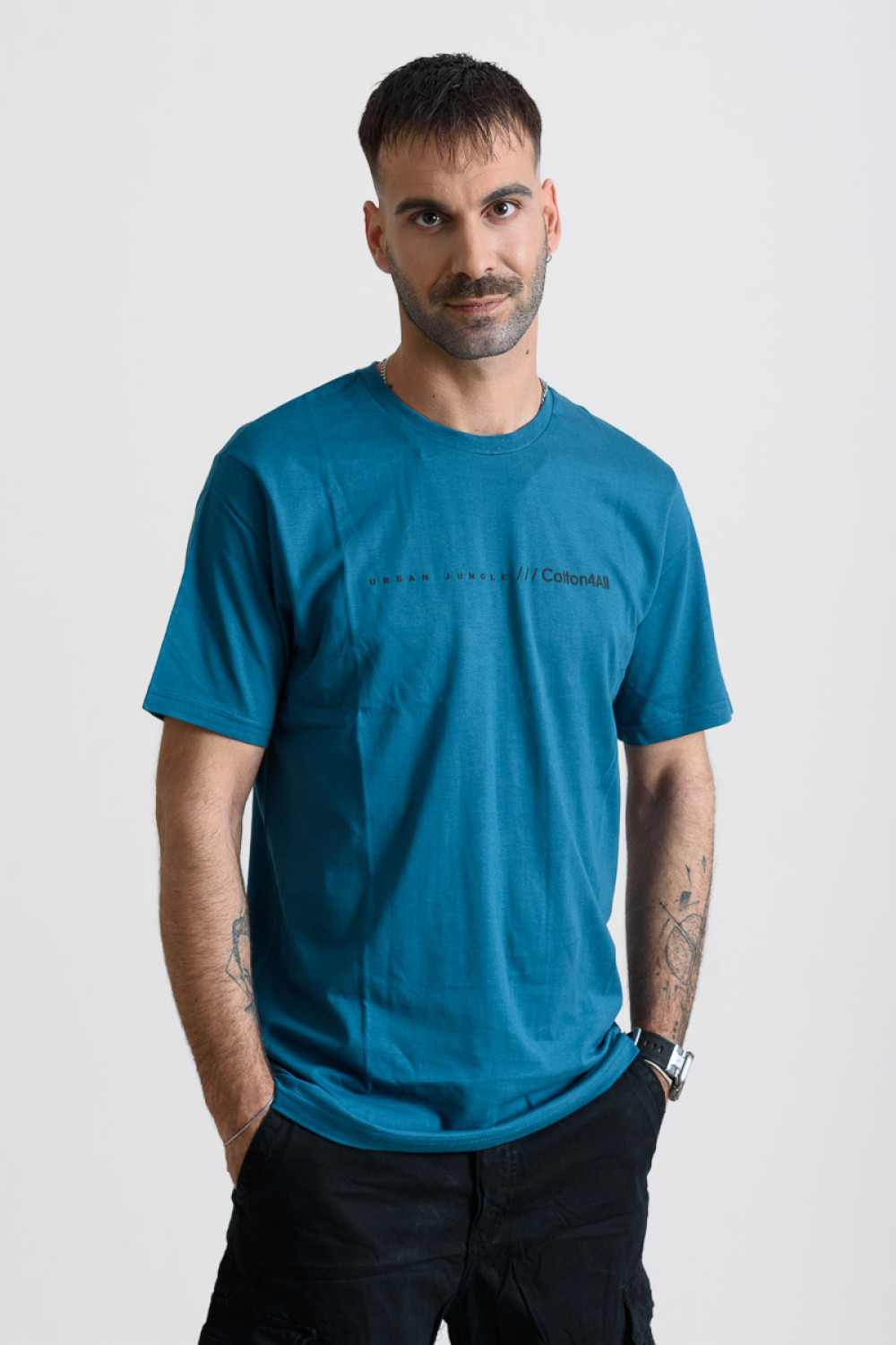 Men's T-Shirt Cotton4all 25-208 Petrol