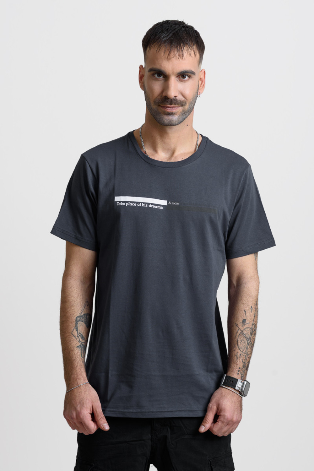 Men's T-Shirt Cotton4all 25-214 Anthracite