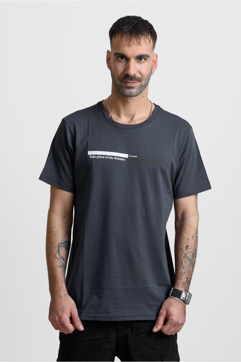 Herren T-Shirt Cotton4all 25-214 Anthrazit