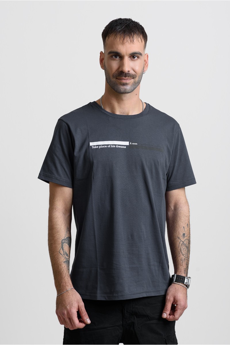 Men's T-Shirt Cotton4all 25-214 Anthracite Men's T-Shirt Cotton4all 25-214 Anthracite
