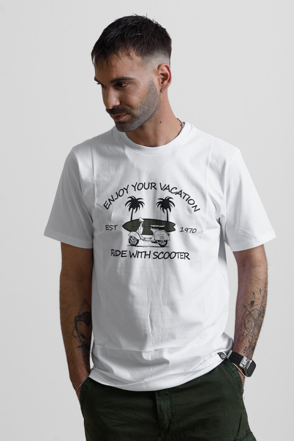 Men's T-Shirt Cotton4all 25-215 White