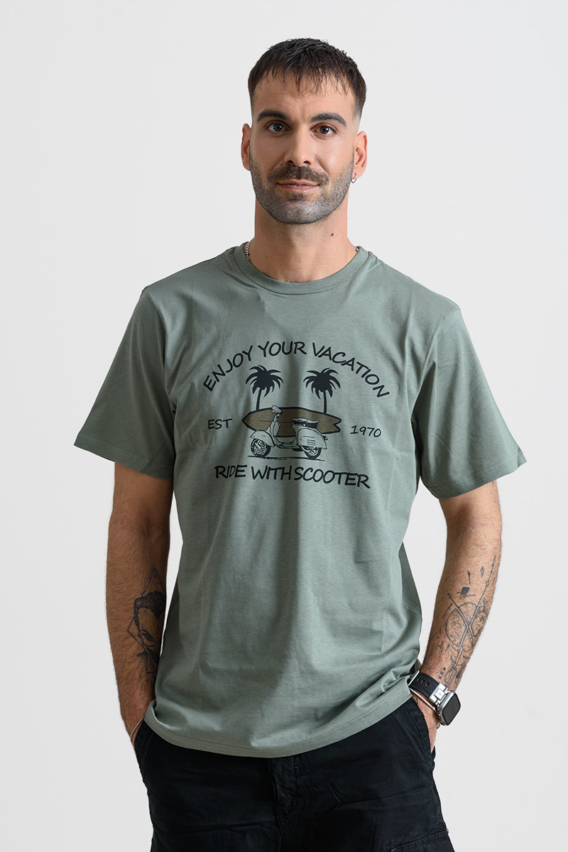 Herren T-Shirt Cotton4all 25-215 Khaki