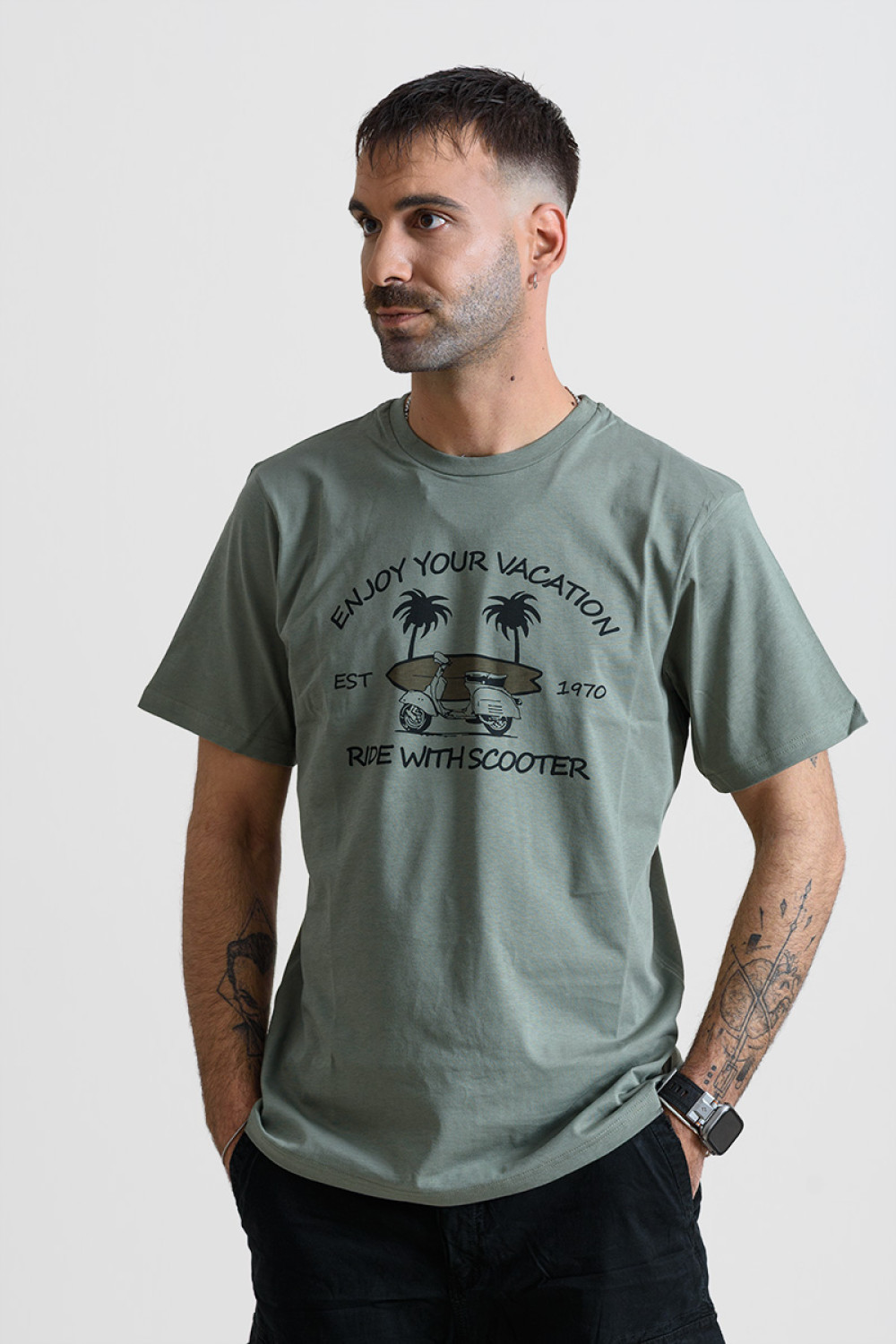 Men's T-Shirt Cotton4all 25-215 Khaki