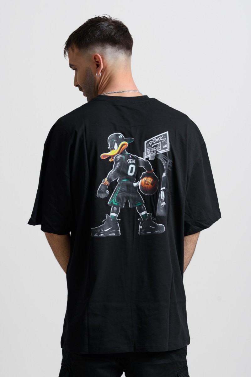 OVERSIZE Men's NBA T-Shirt 25-233 Black