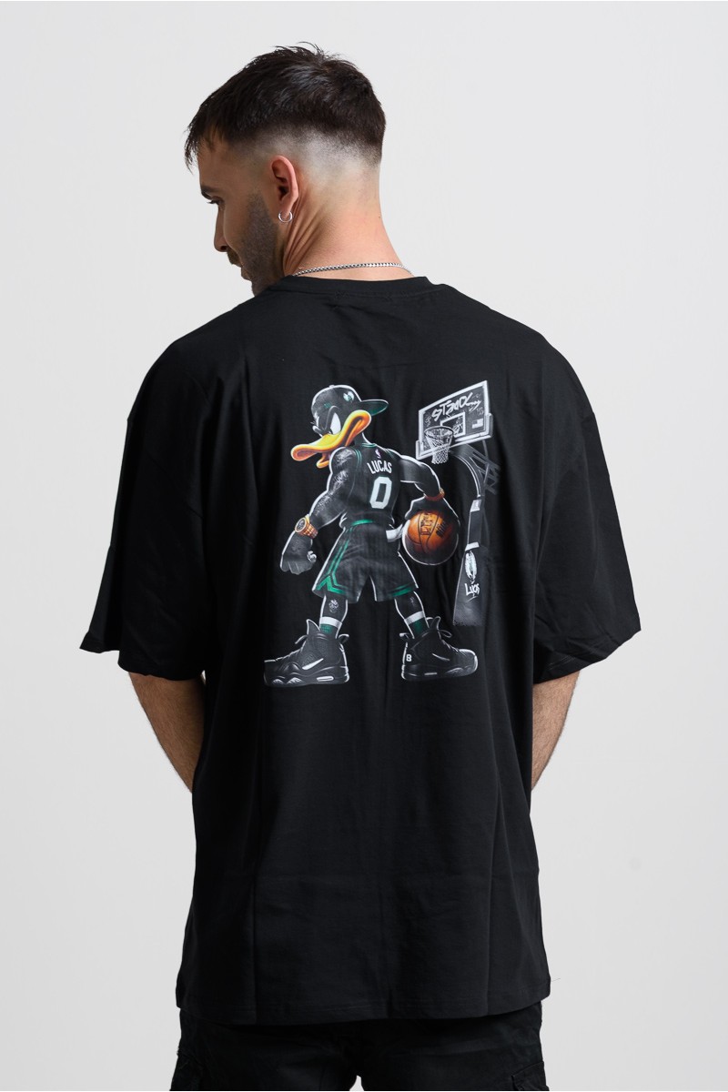 OVERSIZE Herren NBA T-Shirt 25-233 Schwarz