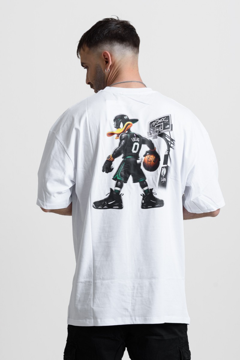 OVERSIZE Men's NBA T-Shirt 25-233 White