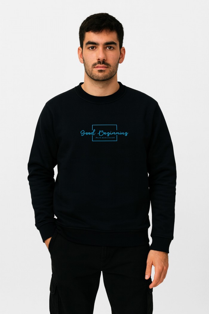Sweatshirt COTTON4ALL GOOD BEGINNING 26-310 BLACK