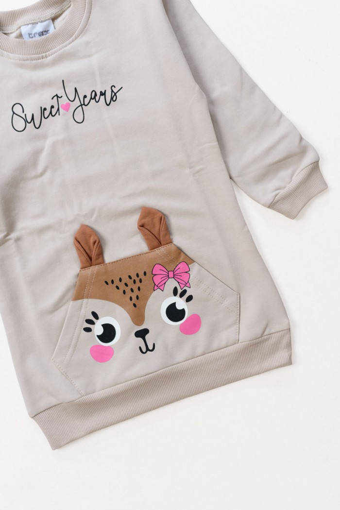 KINDER-TOP-KLEID TRAX 48749 BEIGE