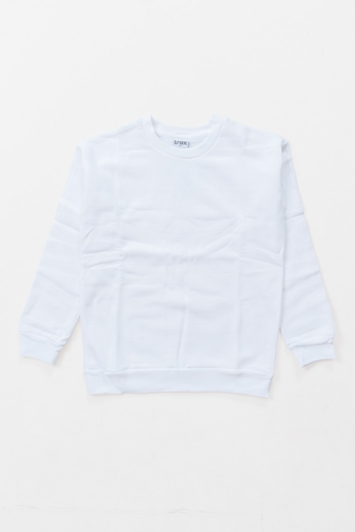 Sweatshirt mit Ausschnitt TRAX 48867 WEISS