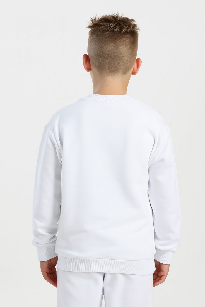 Sweatshirt with neckline TRAX 48867 WHITE