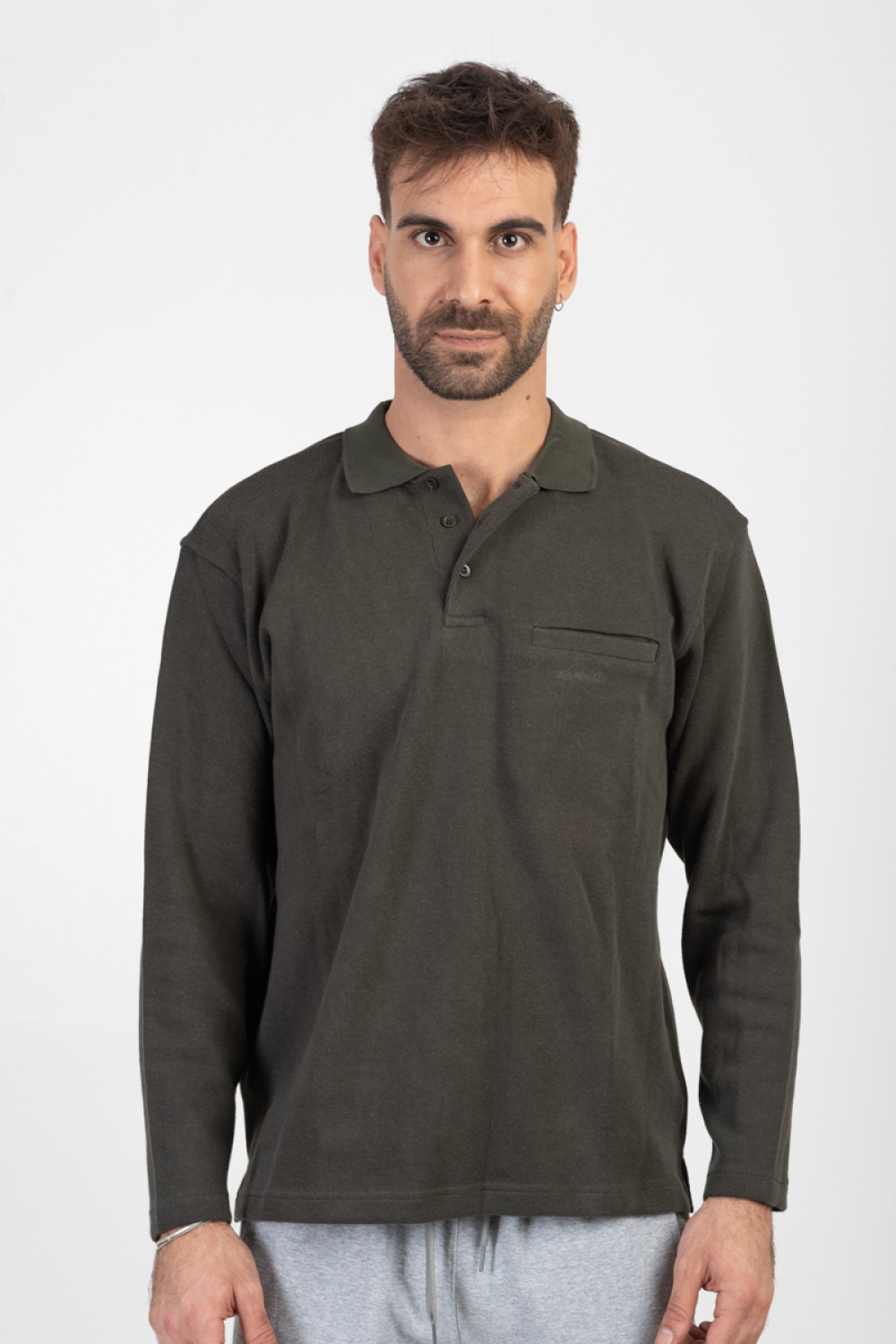 Sweatshirt with collar and pocket DOUBLE Offer