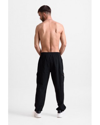 Herren Cargo-Hose CREPE SPORTS 100 BLACK