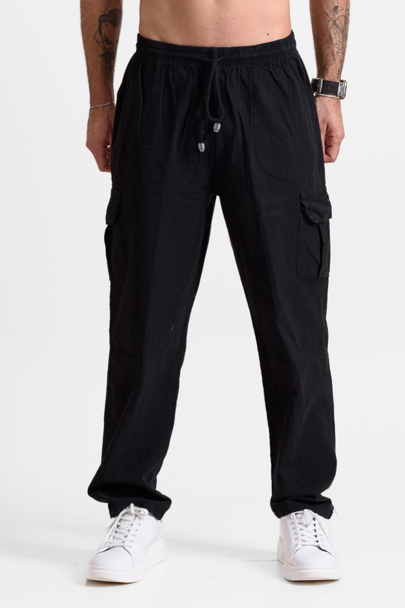 Men's Cargo pants CREPE SPORTS 100 BLACK