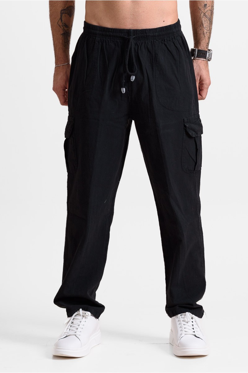 Men's Cargo pants CREPE SPORTS 100 BLACK