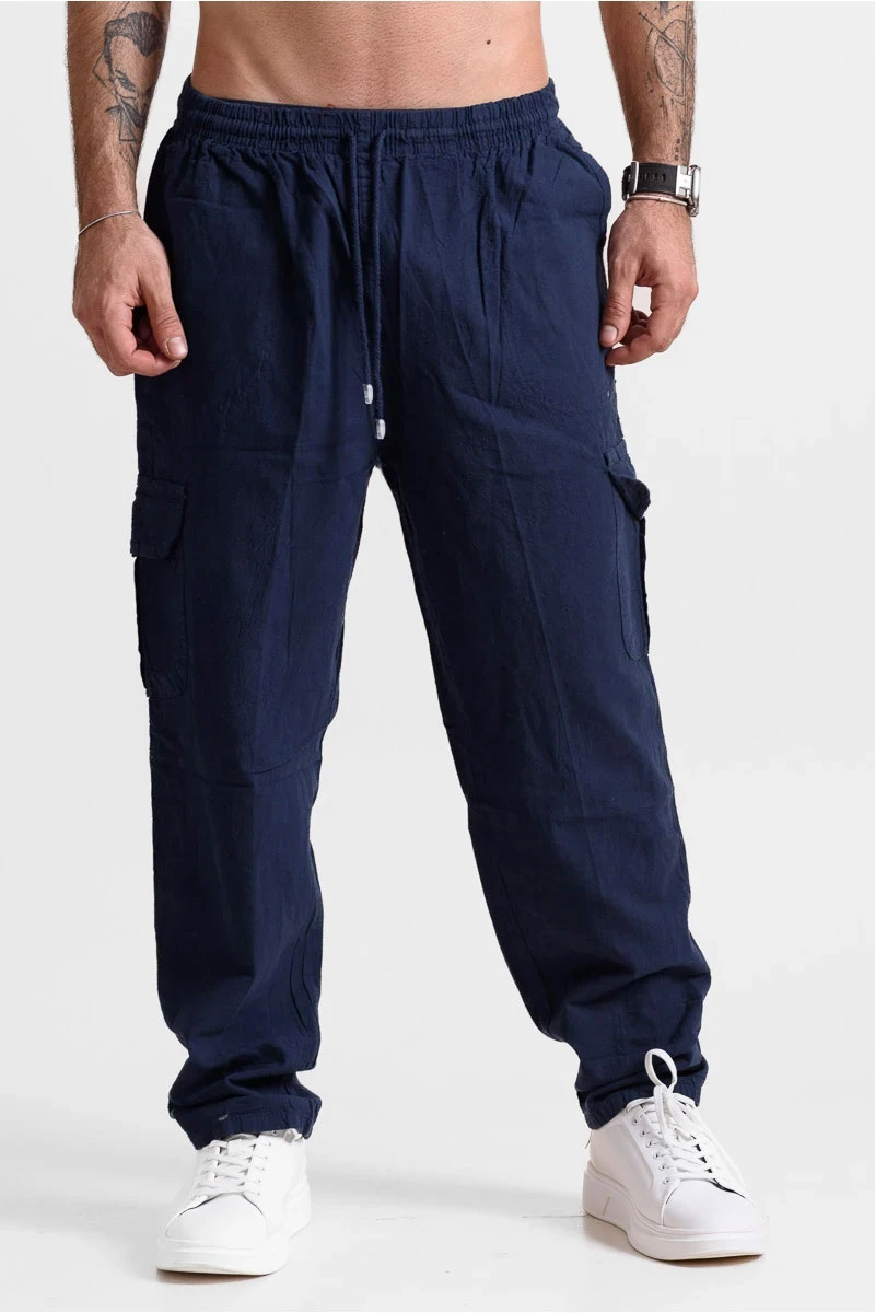 Men's Cargo pants CREPE SPORTS 100 BLUE DROPS