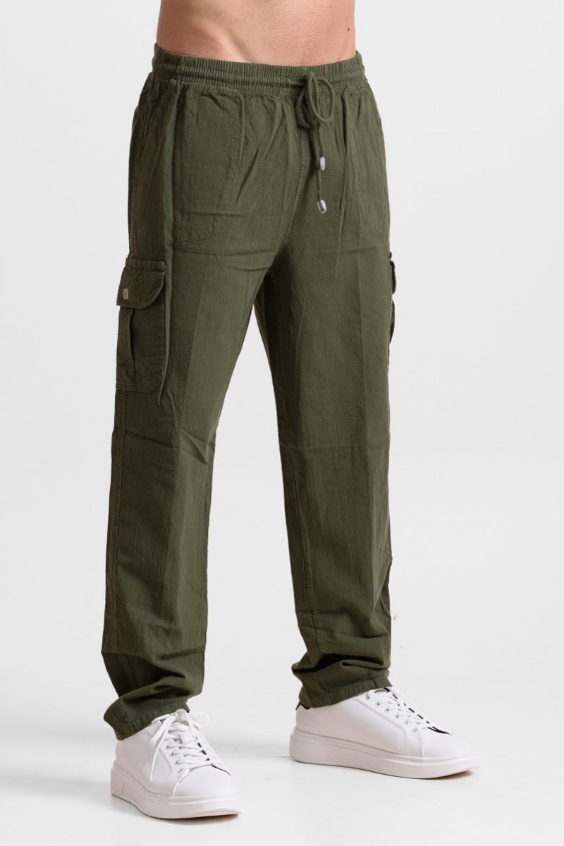 Men's Cargo pants CREPE SPORTS 100 KHAKI