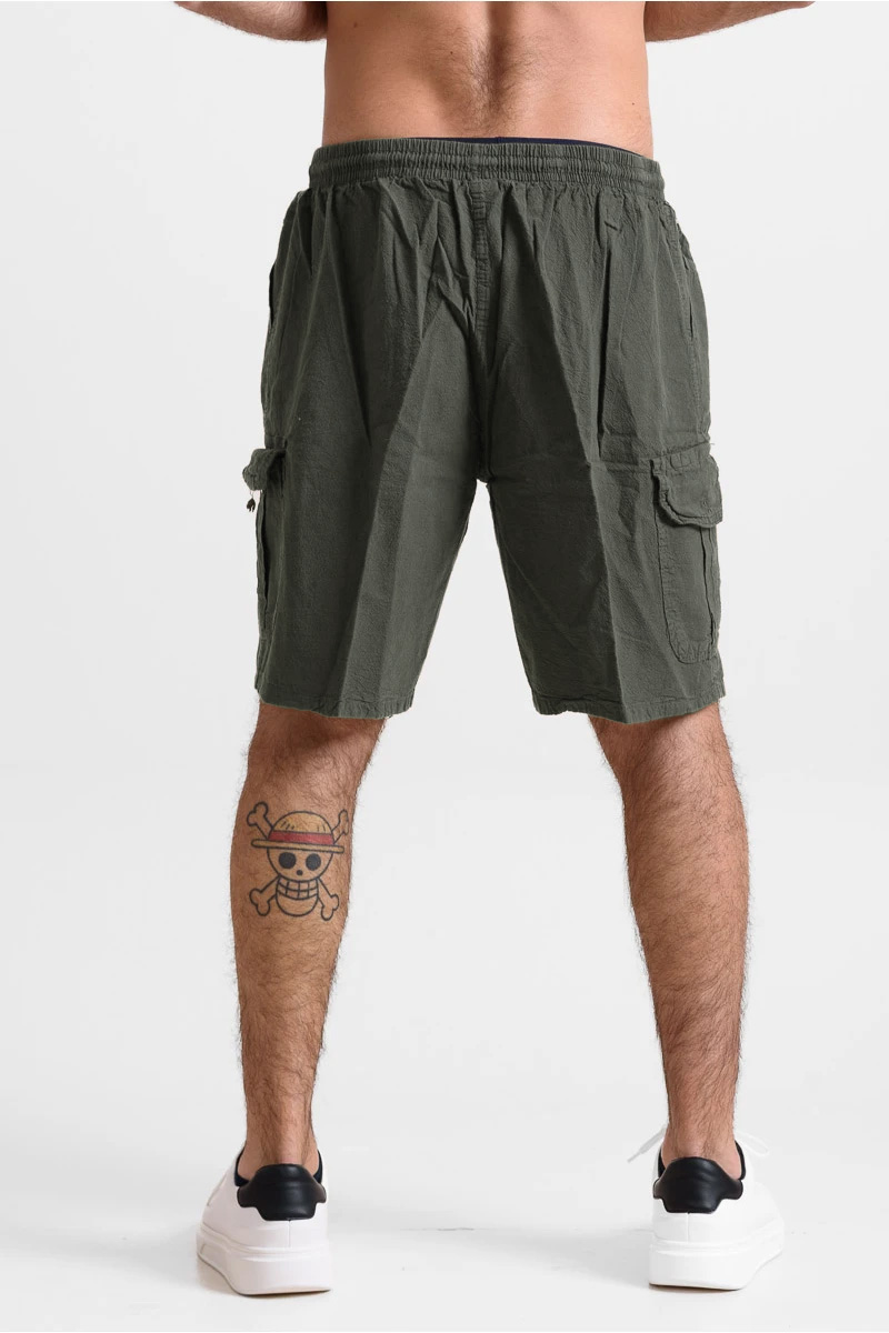 Men's cargo Bermuda shorts CREPE SPORTS HAKI NEW Men's cargo Bermuda shorts CREPE SPORTS HAKI NEW