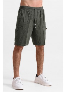 Men's cargo Bermuda shorts CREPE SPORTS HAKI NEW Men's cargo Bermuda shorts CREPE SPORTS HAKI NEW
