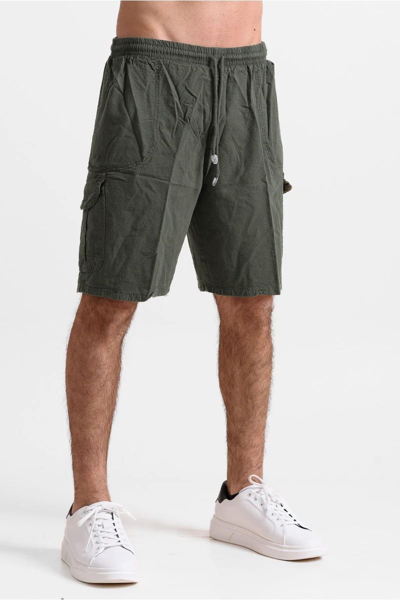 Men's cargo Bermuda shorts CREPE SPORTS HAKI NEW