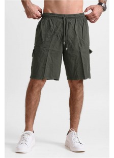 Men's cargo Bermuda shorts CREPE SPORTS HAKI NEW Men's cargo Bermuda shorts CREPE SPORTS HAKI NEW