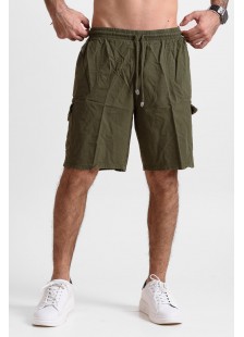 Herren-Cargo-Bermuda-Shorts CREPE SPORTS HAKI Herren-Cargo-Bermuda-Shorts CREPE SPORTS HAKI