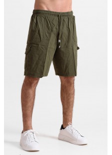 Herren-Cargo-Bermuda-Shorts CREPE SPORTS HAKI Herren-Cargo-Bermuda-Shorts CREPE SPORTS HAKI