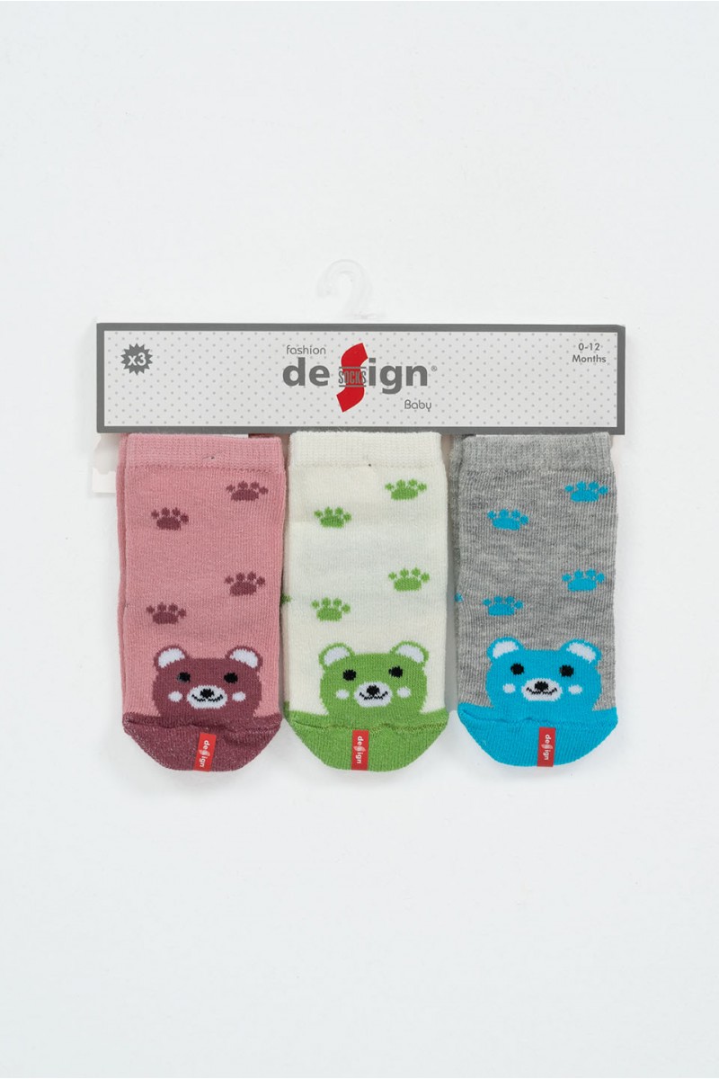 Baby Mädchen Socken DESIGN 3er Pack Combo 12