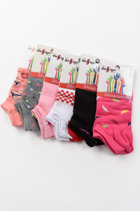 Random Selection Kids' Socks 6 Pack DESIGN Girl Combo 9