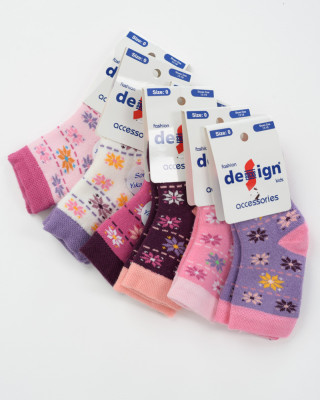 Baby socks DESIGN for girl 6 Pairs 6500001