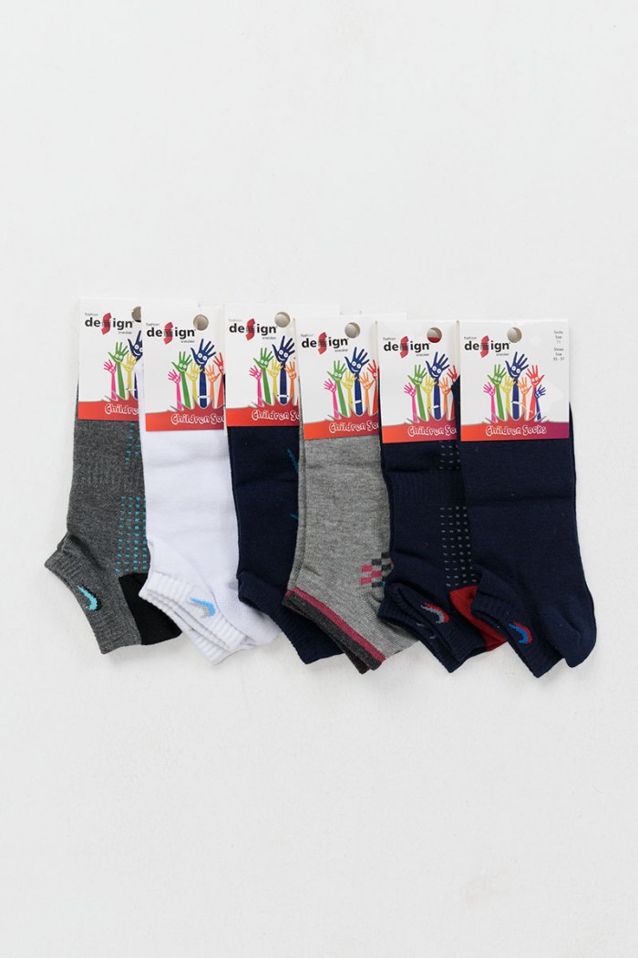 Kinder Kurzsocken DESIGN Boy 6er Pack Combo 2
