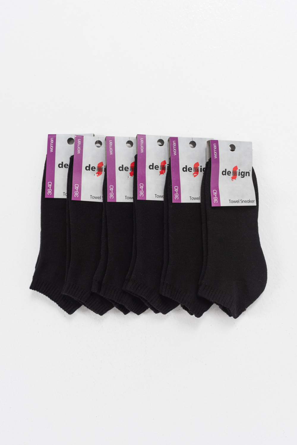 Design Socks socks burgundy 6 PACK BLACK New