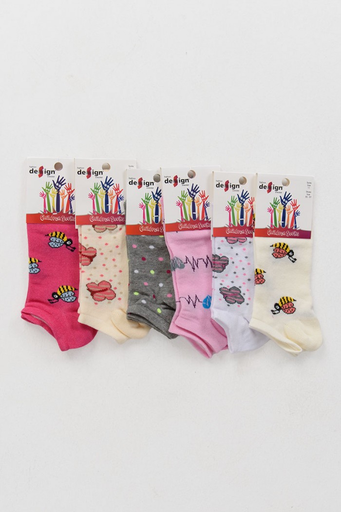 Kurze Socken Mädchen Design 6er Pack 5004486