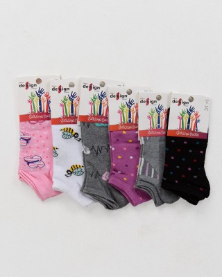Kurze Socken Mädchen Design 6er Pack 5004485