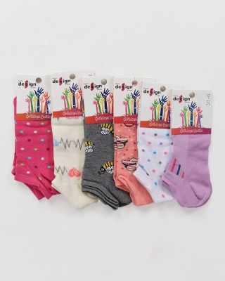 Kurze Socken Mädchen Design 6er Pack 5004484