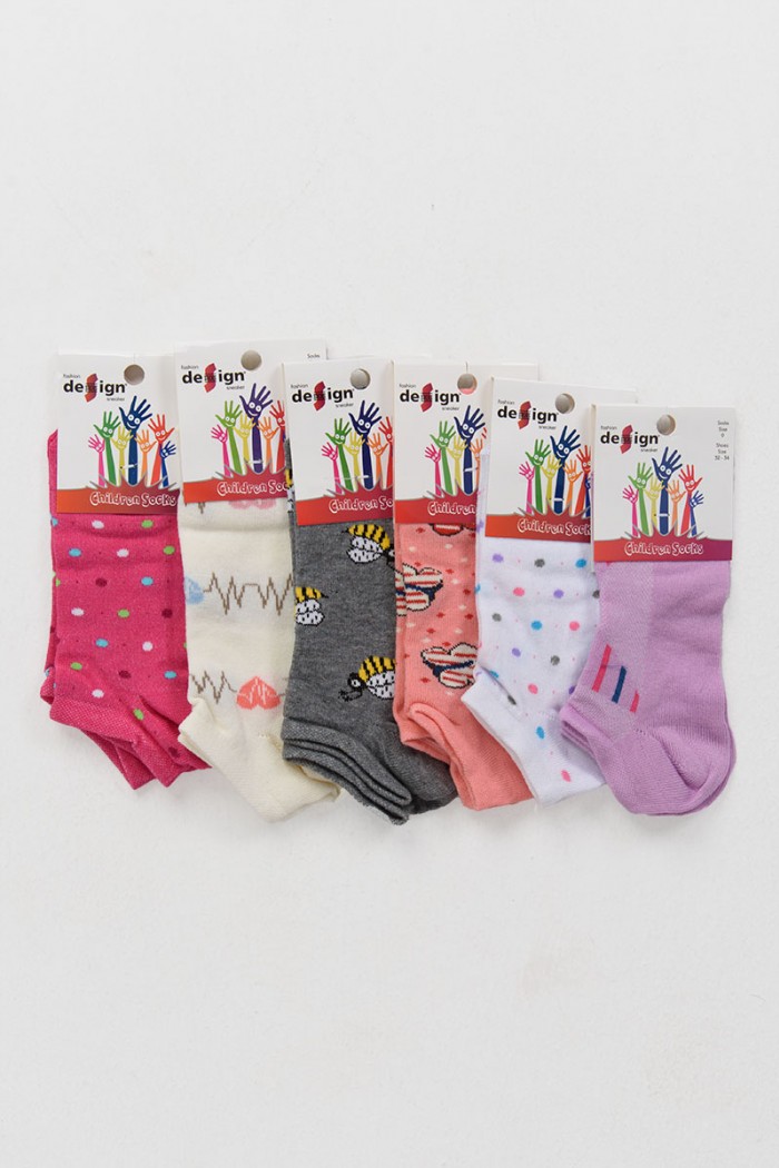 Kurze Socken Mädchen Design 6er Pack 5004484