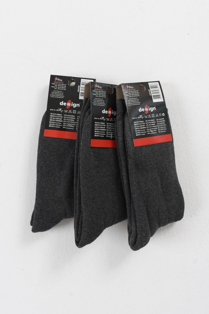 Women's socks DESIGN Monochrome Charcoal 3 PACK 850005-1