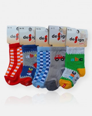 Baby boy socks DESIGN 5Pack Multicolor 1