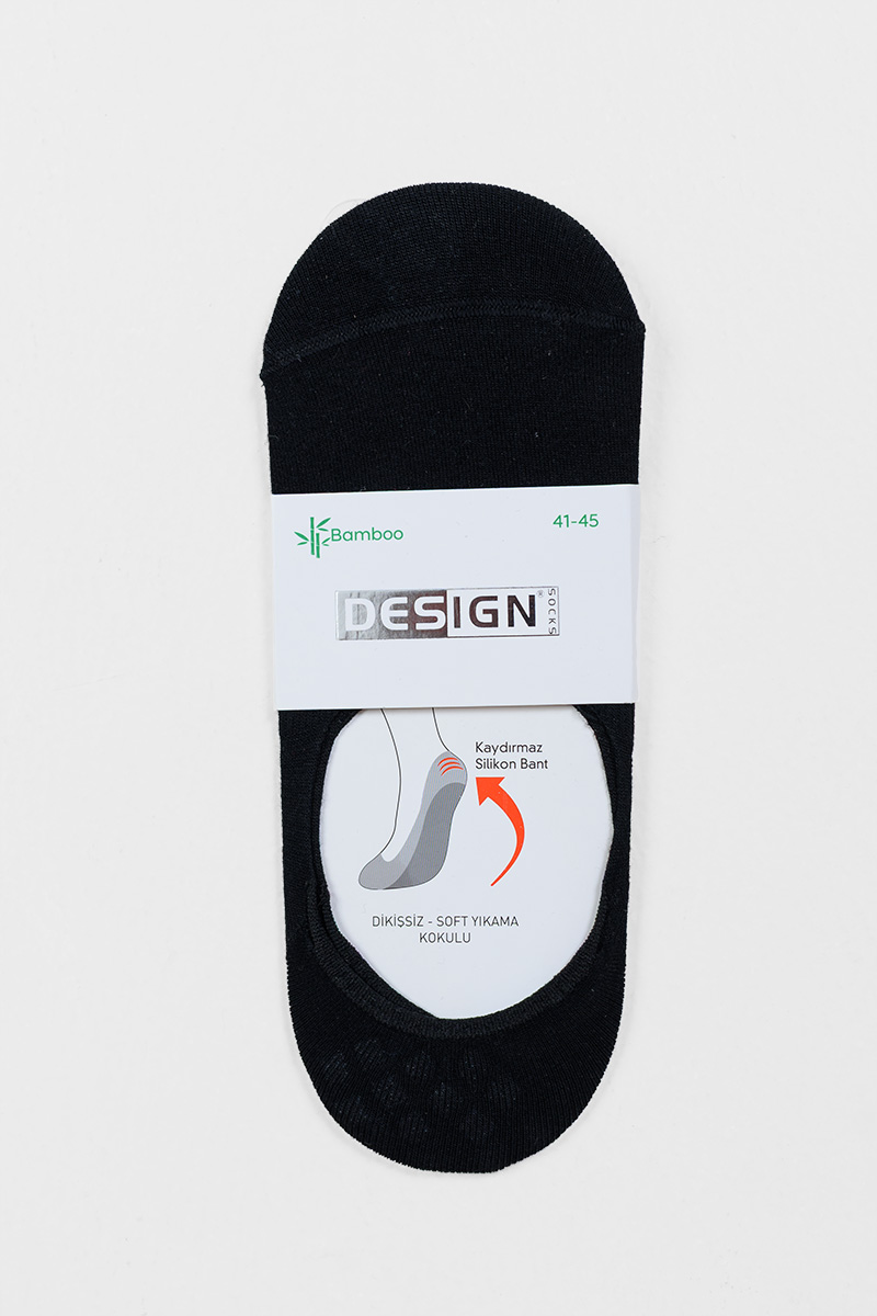Ballerina socks with silicone DESIGN Beige and Black 1007 Ballerina socks with silicone DESIGN Beige and Black 1007