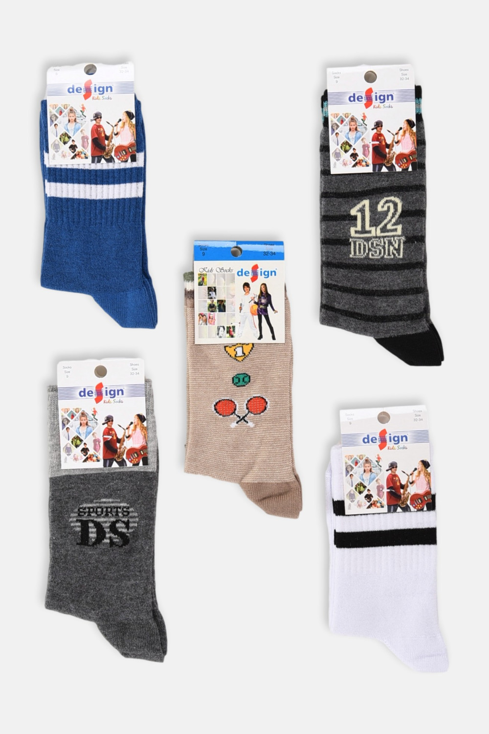 Children's socks for boys DESIGN 5 Pack Combo 4
