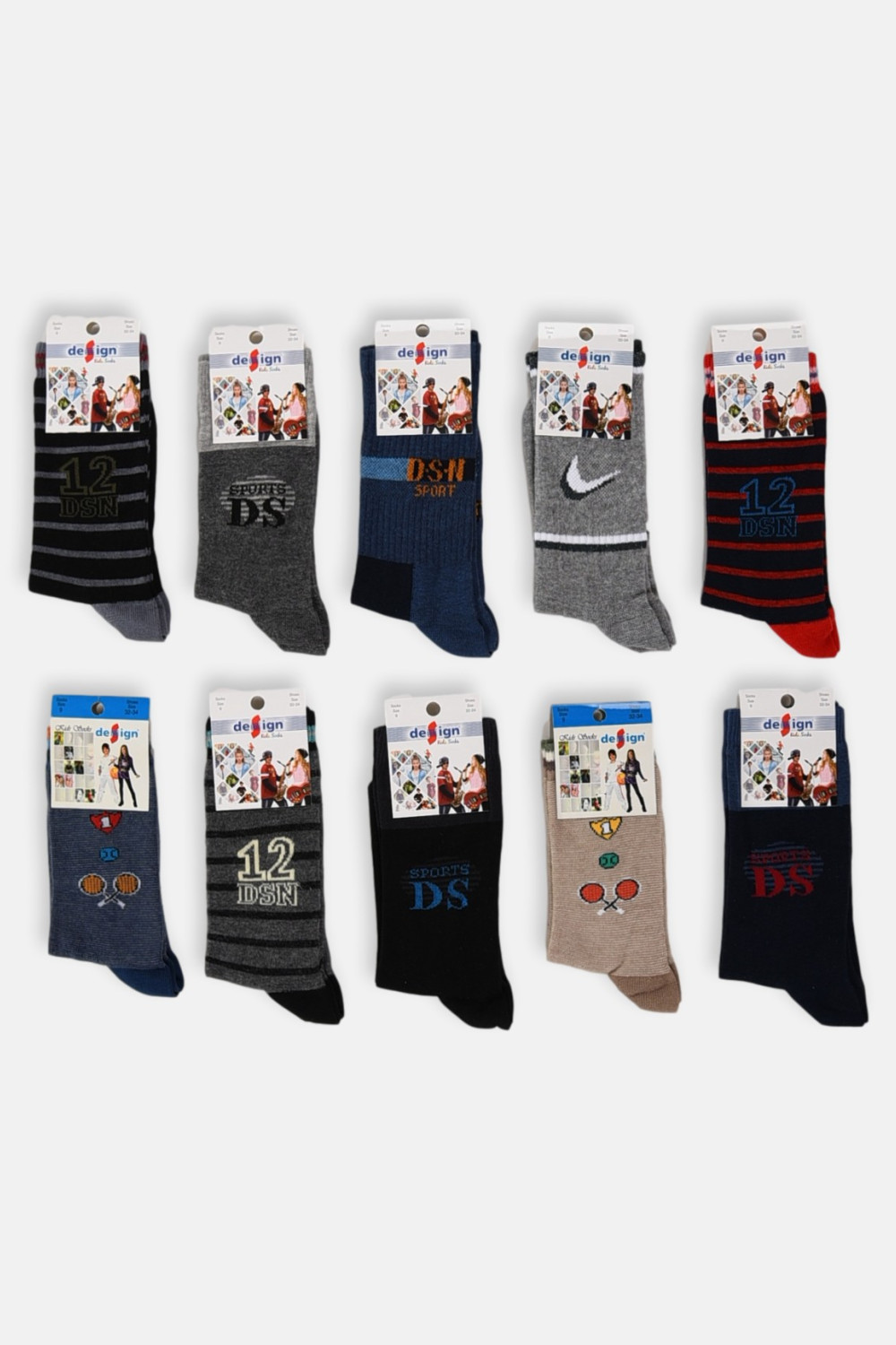 Children's socks for boys DESIGN 10 Pack Combo 1